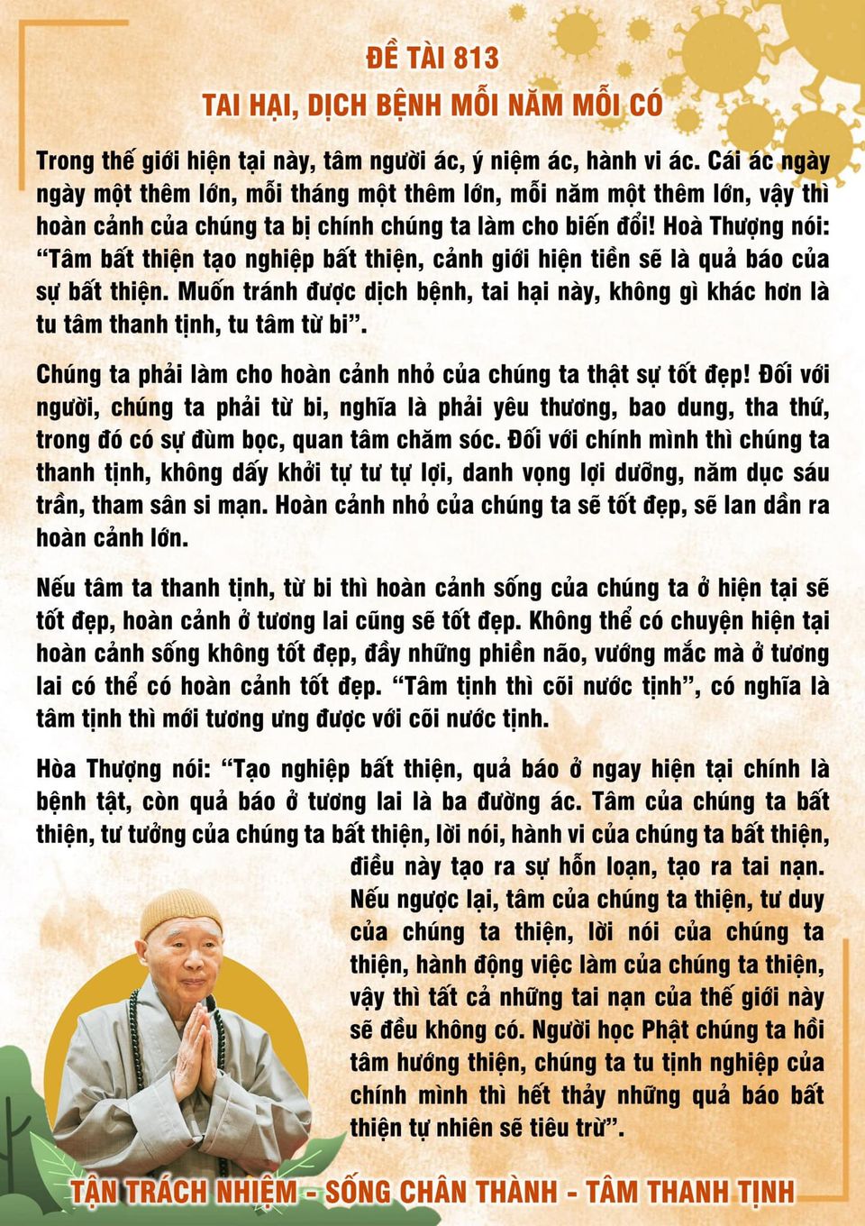 813 · Tai Hại, Dịch Bệnh Mỗi Năm Mỗi Có